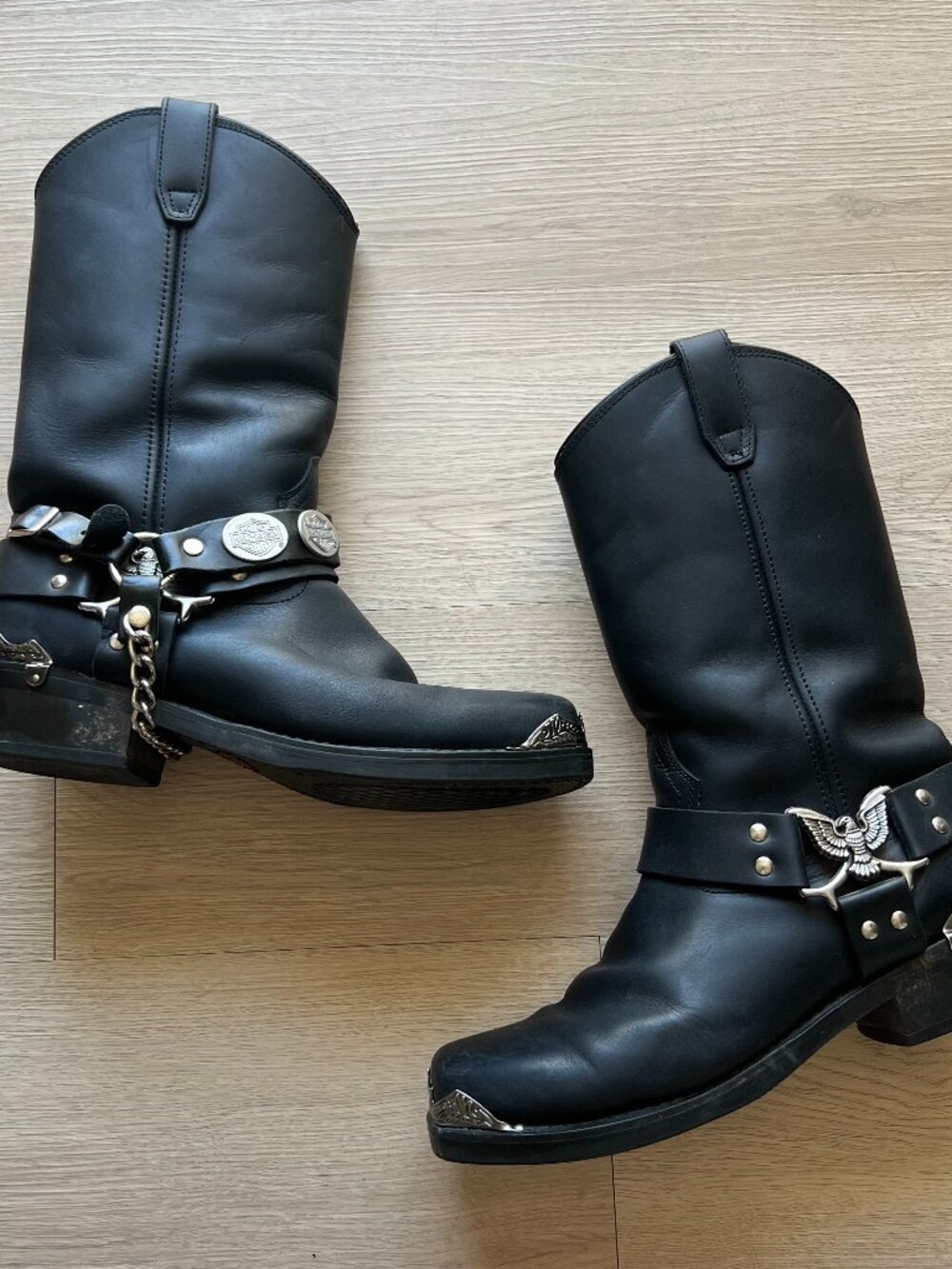 Dingo Motorcycle Boots Men’s 10 1/2 EW Square Toe Chopper Eagle Harness HD